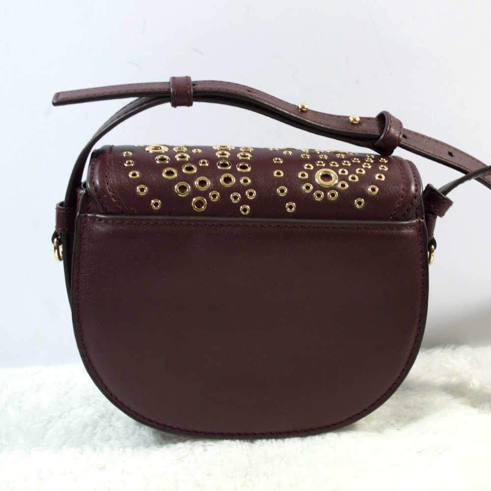 MICHAEL KORS CARY Oxblood Saddle Crossbody - Picture 7 of 13